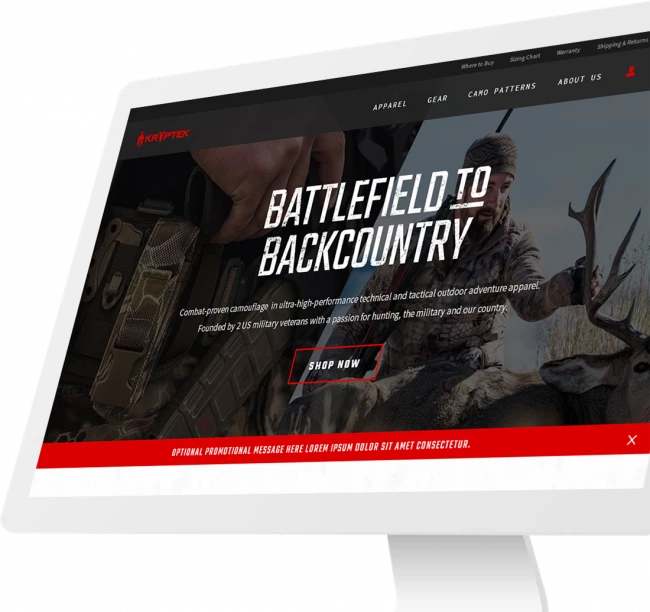 Kryptek Web Page Screenshot